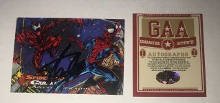 1994 Fleer Spider - Man Base Card 98 Spider - Man Vs.  Carnage Stan Lee Auto