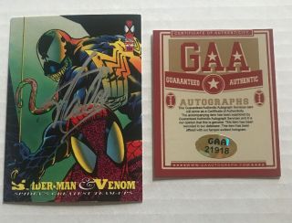1994 Fleer Marvel Cards The 89 Spider - Man Venom Stan Lee Auto Gaa Grade