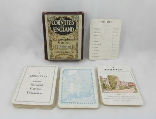 Antique Jacques & Son The Counties Of England 4th Series Southern Card Game 1910