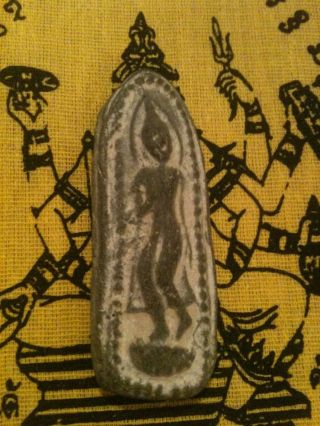 Old Buddha Amulet Yoga Meditation Totem Bracelet & Thai Tattoo Prayer Cloth Nr