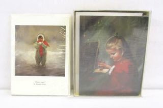 2 Donald Zolan " Winter Angel " 15 And " Laurie And The Creche " Holiday Cards Nib