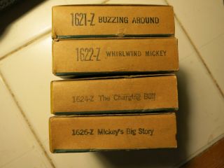 16mm Walt Disney Character Films 1930s 1940s Mickey Mouse 4 Different No Vs