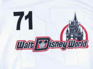Walt Disney World White 71 Castle Mickey Mouse Basketball Jersey L NWT 2