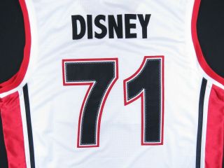 Walt Disney World White 71 Castle Mickey Mouse Basketball Jersey L NWT 8