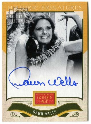 Dawn Wells 2012 Panini Golden Age Historic Signatures Autograph Card Aa1857