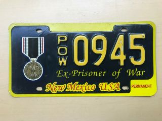 Mexico License Plate Pow Prisoner Of War Rare - Combined