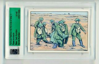 2013 Famous Fabrics Horrors Of War Ii Passchendaele Base Card 37/40 Slabbed