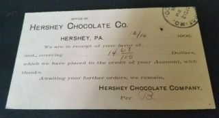 1906 Hershey Pennsylvania Advertising Postcard Hershey Chocolate Co