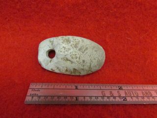 Prehistoric Drilled Stone Pendant Bead Charm Native American Artifact