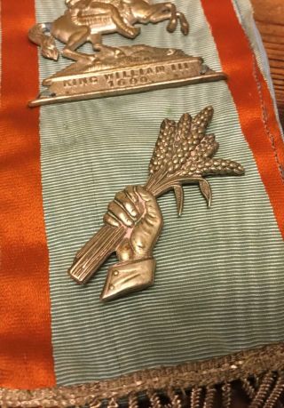 Vintage Loyal Orange Institute Collarette With Badges 4