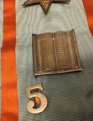Vintage Loyal Orange Institute Collarette With Badges 5