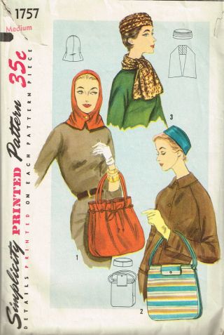 Vtg 1956 Pattern For Misses 