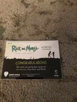 rick and morty trading cards season 1 Autograph Jess Harnell As Dog Solider 2 2