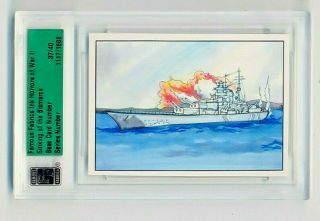 2013 Famous Fabrics Horrors Of War Ii Sinking Of The Bismarck Base Card 37/40