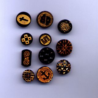 (16) (flashed,  Star,  Cross,  Victorian,  Vintage,  Antique,  Buttons 1800 To 1930 