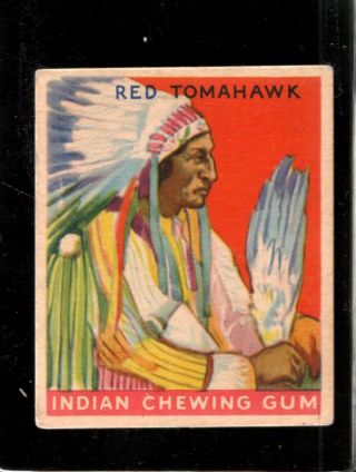 1933 Goudey Indian Gum 48 Red Tomahawk Vg,  Set Break Dsr3770