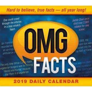 2019 Omg Facts Page - A - Day Daily Box Desk Calendar -