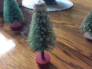 Set of 4 VtG Bottle Brush Small Novelty Christmas Trees 1950 ' s Japan 4
