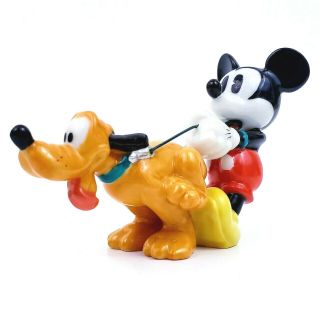 Vintage Walt Disney Mickey Mouse And Goofy Porcelain Figurine