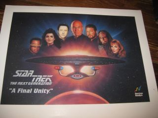 1994 Star Trek The Next Generation “a Final Unity” Promo Color 8.  5x11 " Photo Ad