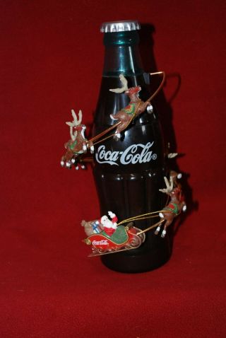 Mr.  Christmas Coca Cola Tree Top Bottle Santa And Reindeer Revolve