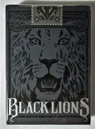 Black Lions Playing Cards Limited Edition Marked Deck By David Blaine Uspcc