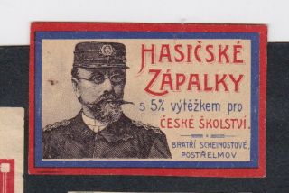 Ae Old Matchbox Label Czechoslovakia Mmmm36 Man