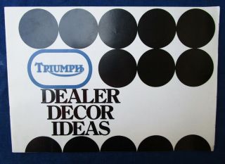 Vintage Triumph Motorcycle Dealer Decor Ideas Brochure Book 1970s Tricor Classic