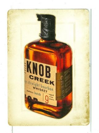 Single Wide Playing Card,  " Knob Creek " Straight Bourbon Whiskey