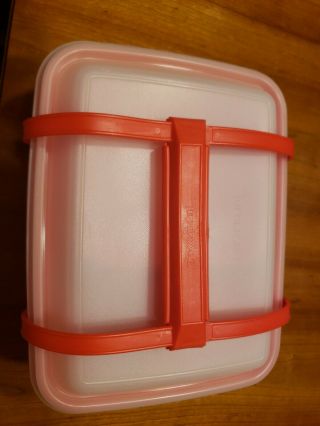 Vintage Tupperware Pack And Carry Lunch Box Paprika Orange 7 Piece Set 1254