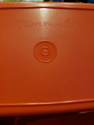 Vintage Tupperware Pack and Carry Lunch Box Paprika Orange 7 piece set 1254 4