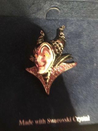 Disney Swarovski Maleficent Crystal Pin Brooch Le 0821 Rare Collectible
