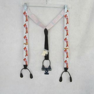 Disney Suspenders/braces Jessica Rabbit Who Framed Roger Vintage Leather Tabs
