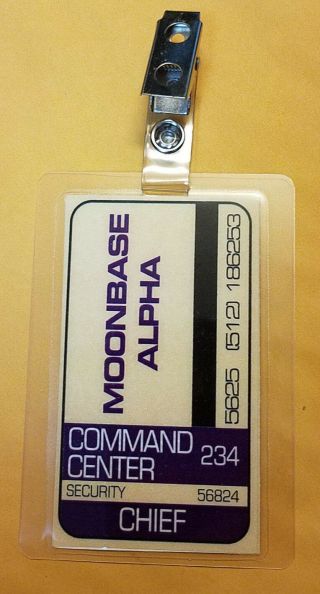 Space 1999 Id Badge - Moonbase Alpha Command Center Chief Prop Costume Cosplay