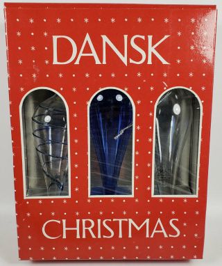 Vintage Dansk Christmas Ornaments - 3 - Glass W/box