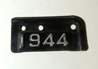 1944 Vintage Maryland Metal License Plate Registration Date Tab Tag Md 1942/1943