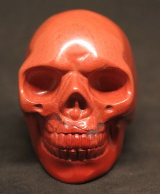 50mm 3.  9OZ Natural Red Jasper Crystal Carving Art Skull 2