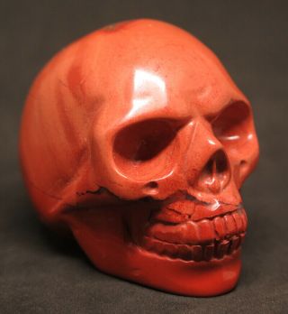 50mm 3.  9OZ Natural Red Jasper Crystal Carving Art Skull 3