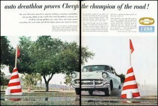 1957 Chevrolet Chevy 2 - Page Vintage Advertisement Print Art Car Ad K108