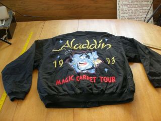 Aladdin 1993 Red Carpet Tour Embroidered Jacket L Disney Button