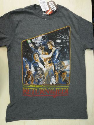 Star Wars Return Of The Jedi 100 Authentic T - Shirt Medium With Tags Nr