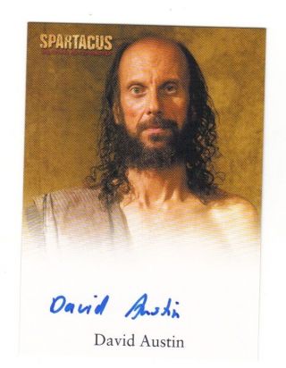 Spartacus Blood And Sand,  David Austin As Medicus,  Auto Card,
