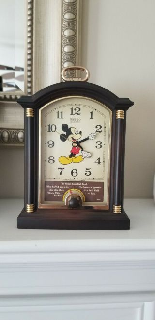 Disney Mickey Mouse Musical Alarm Clock With 6 Melodies And A Beep Seiko
