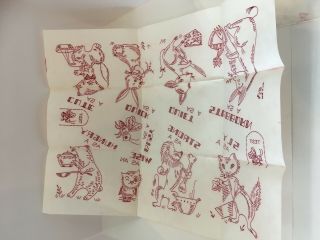 Vintage Transfer Embroidery Pattern Lion,  Donkey,  Fox,  Mice,  Cat And More 276