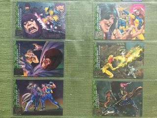1994 Fleer Ultra X - Men Limited Edition Subset " Greatest Battles " 6 Card Set