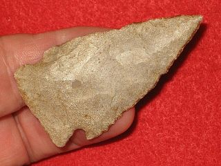 Authentic Native American Artifact Arrowhead Florida Bolen Plain Point D18