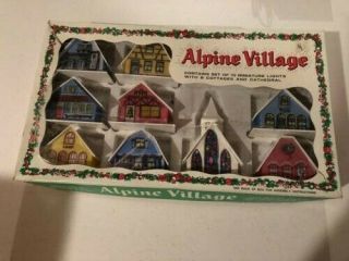 Vintage 1976 Christmas Alpine Village W/accessories Old Set No Lights