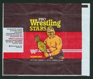 Pro Wrestling Stars Wwf 1986 Scanlens Card Wrapper