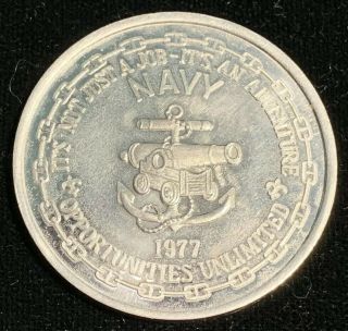 Very Rare Vintage 1977 Mardi Gras United States Navy Coin Recruiting Doubloon