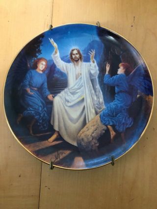 Rare Limited Edition The Resurrection The Life Of Christ Plate Lord God Religiou